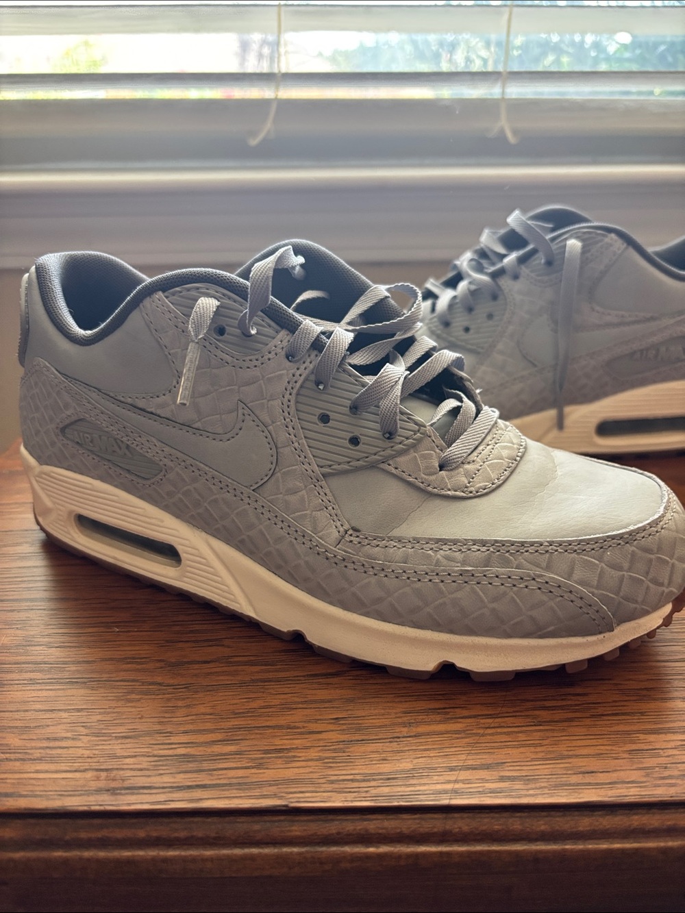Flawless β¨Nike Grey Air Max 90 Leather Sneakers